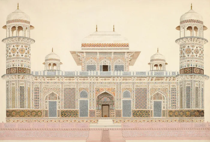 I'timad-ud-Daula's Tomb Agra Architectural Canvas wall art print | PrintPosters.in